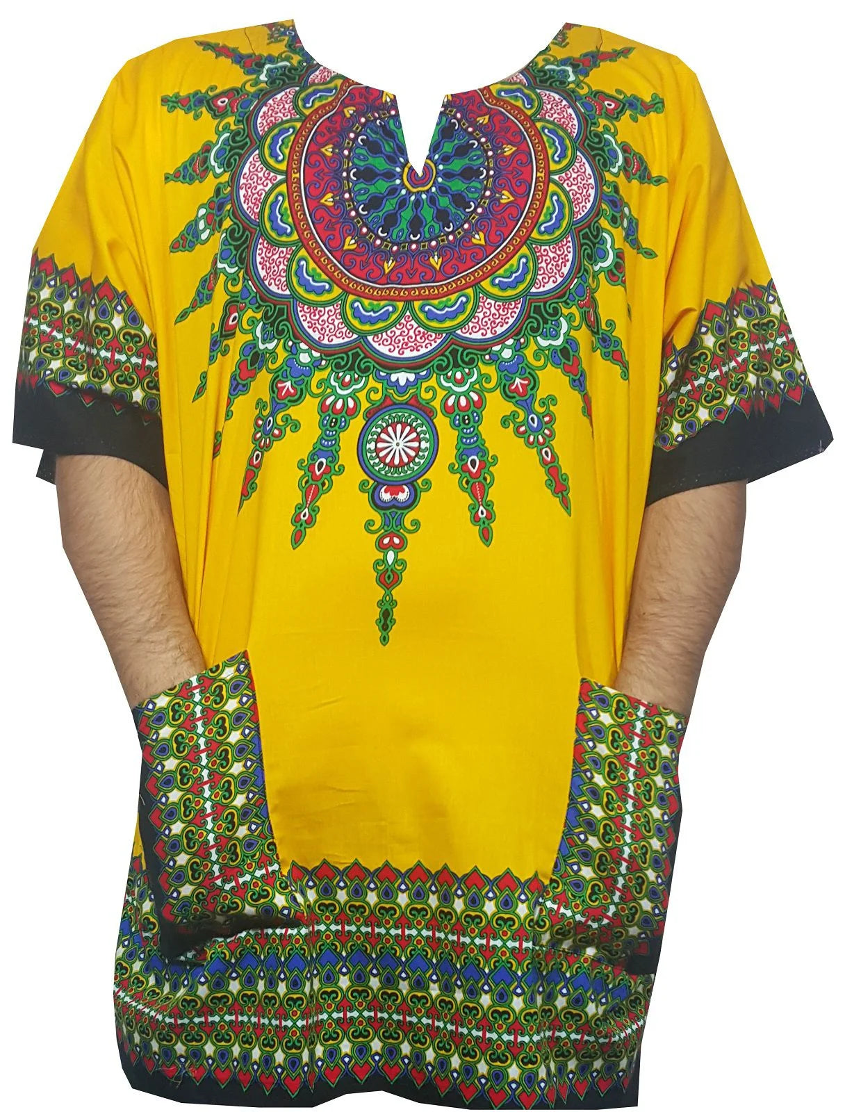 African Shirt for Men Women Dashiki Cotton T Shirt Traditional Tribal Clothing