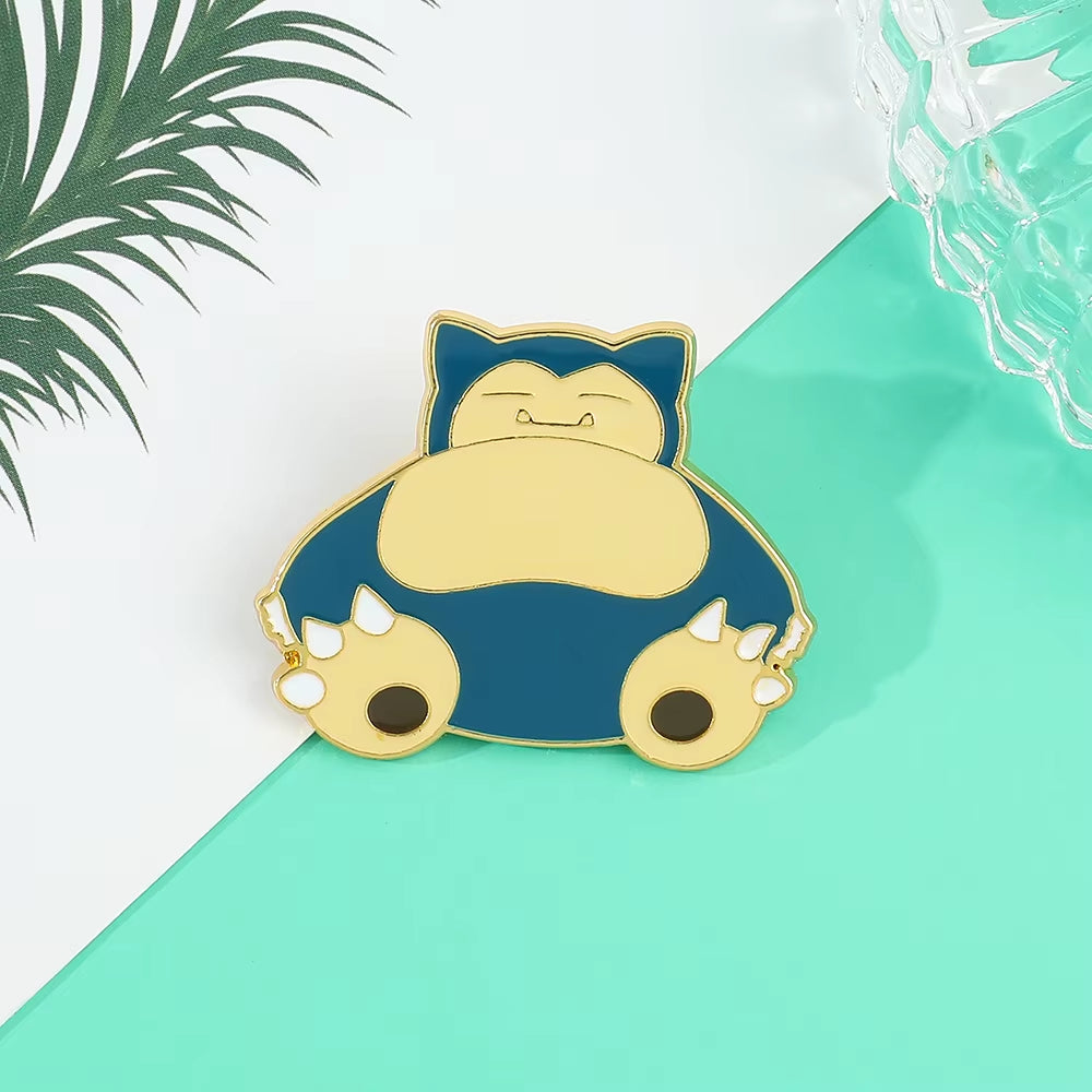 Anime Brooch Pins for Backpack Brooch Pokeball Gengar Meowth Pikachu Squirtle Cute Enamel Pin Kids Gift Accessories